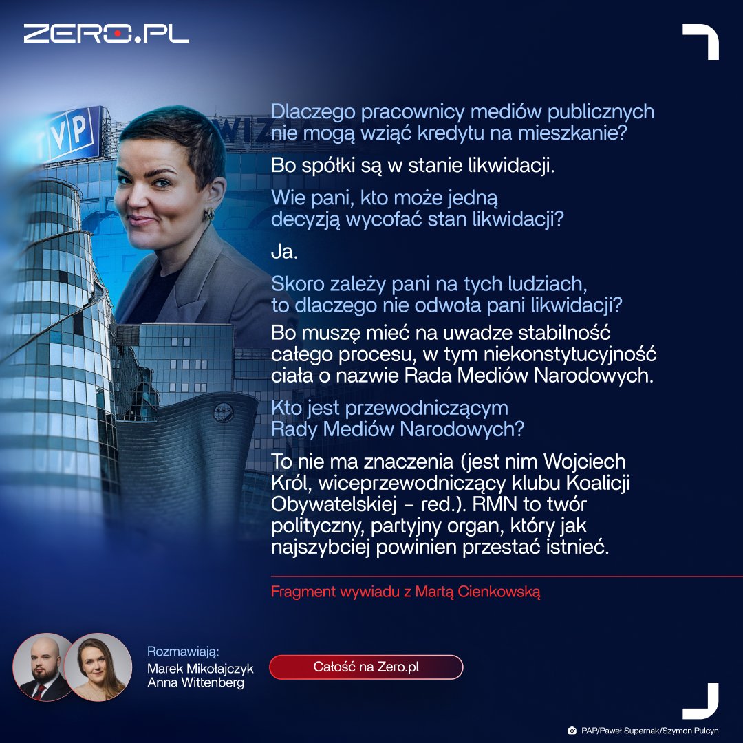 portalzeropl's tweet image. Dlaczego pracownicy mediów publicznych nie mogą wziąć kredytu na mieszkanie? Odpowiada minister @MartaCienkowska.

Cały wywiad na Zero.pl: zero.pl/news/zero-mart…
Rozmawiali @mikolajczykm i @annawitten.