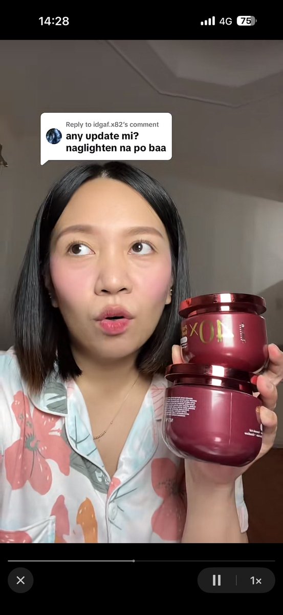 ครีมอันนี้ทาแล้วผิวใสจริง แบบในไทยไม่ค่อยแมสเลย แต่ที่ฟิลิปปินส์แมสมาก แต่ทำให้ผิวเราเปลี่ยนจริง คือใช้มานานมาก ใช้มาแค่ตัวเดียวเลย จากผิวหมองผิวเสีย มันดีขึ้นมากๆ มันไม่ได้แค่ใสขึ้นนะ มันออกแนวผิวฉ่ำสุขภาพดี