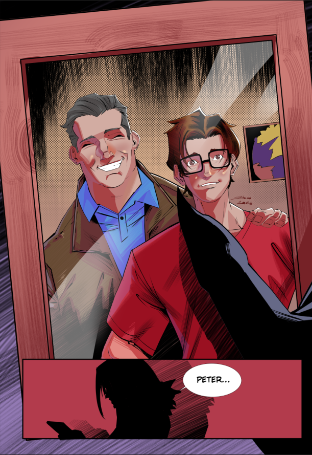 ShimoArt_'s tweet photo. I wanted to do it with Uncle Ben and Peter when I saw this ( I also made a page with Felicia looking at the photo 😭) #Spiderman #peterparker #feliciahardy #BlackCat https://t.co/sJleIa9Xwi