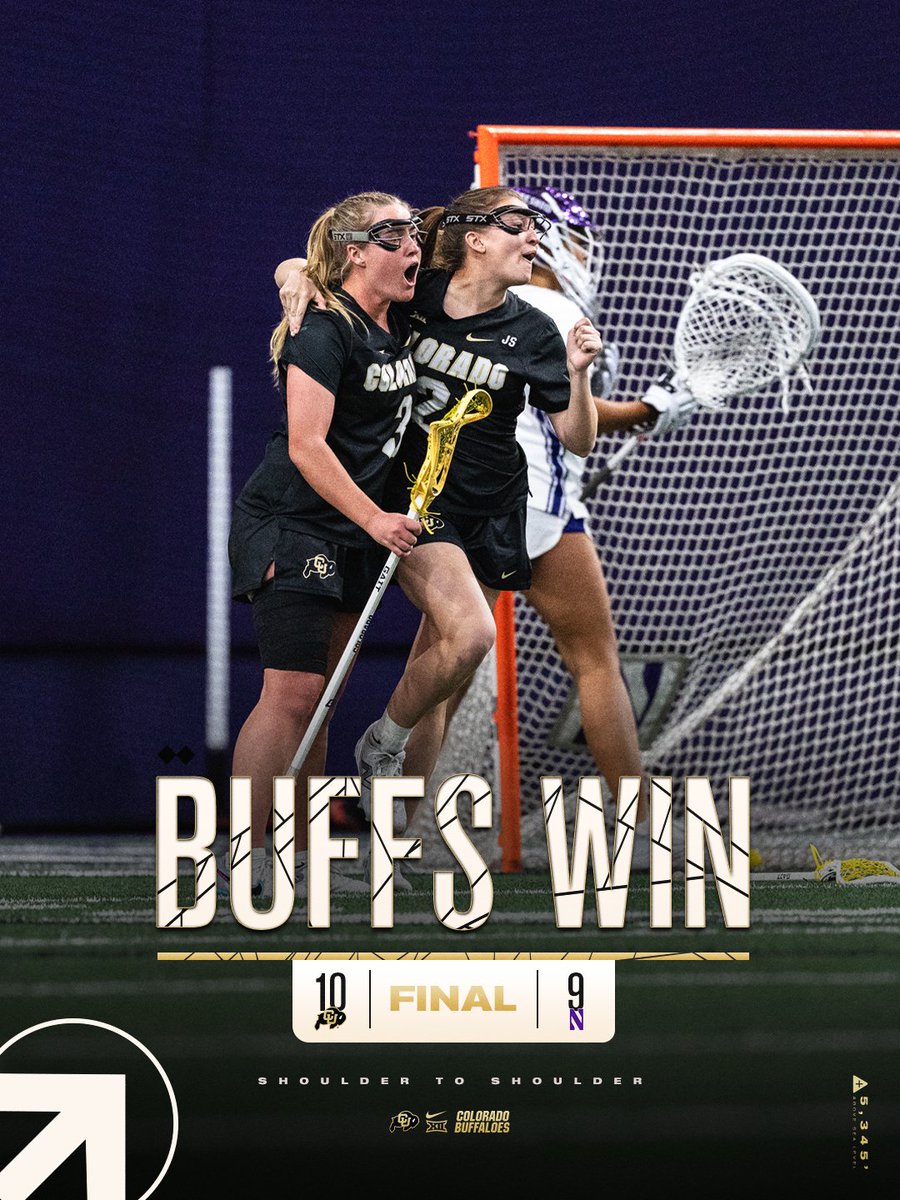 Opening the season in a B1G WAY 😤

<a href="/CUBuffsWLax/">Colorado Buffaloes Lacrosse</a> defeats No. 2 Northwestern on the road in their season opener 

#GoBuffs 🦬