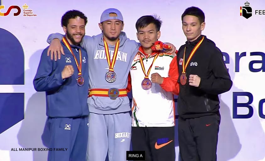 Congratulations Boxer Jadumani Mandengbam 🥉
A proud moment at the #BOXAMElite International Tournament, Spain (2–8 Feb 2026). Your grit and determination in the ring have brought glory and inspiration back home.Keep punching, keep rising! 
 #BOXAM2026 #IndianBoxing