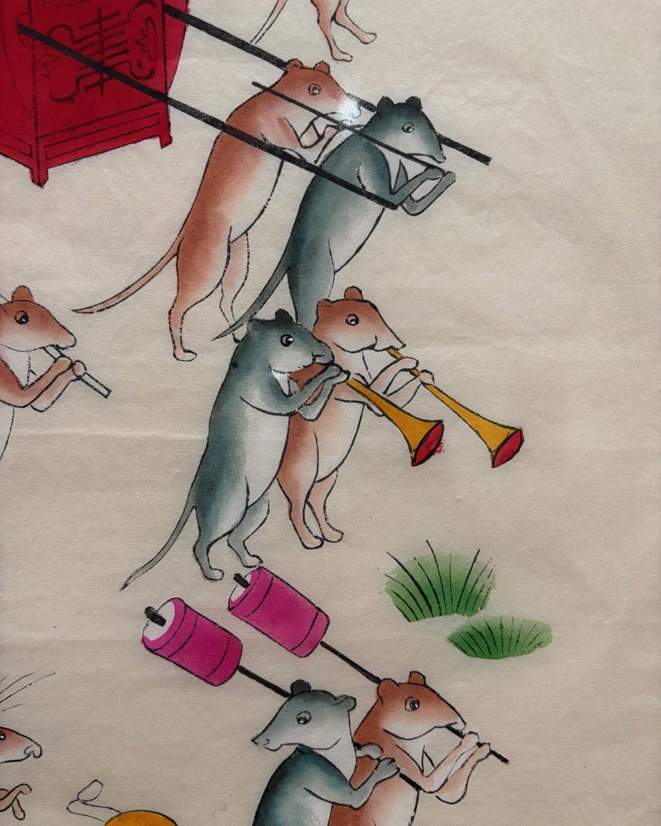 作品紹介】 《老鼠嫁女（ねずみの嫁入り）》 2002年／平成14年 木版