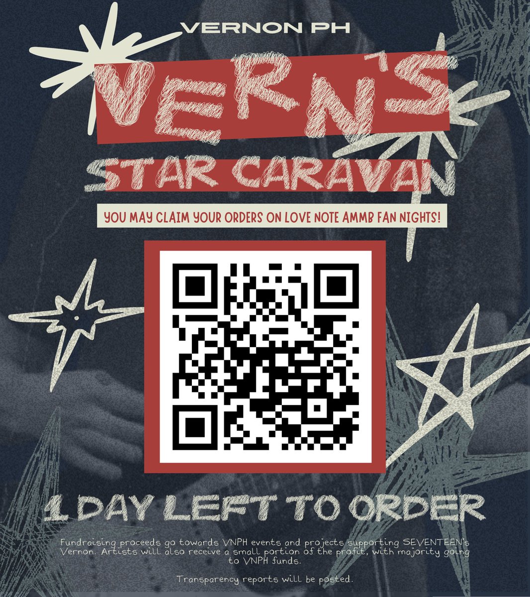 vernonlineph_'s tweet photo. 𝟏 𝐃𝐀𝐘 𝐋𝐄𝐅𝐓 𝐓𝐎 𝐎𝐑𝐃𝐄𝐑! 🌟

THE STAR DOESN’T WAIT, AND NEITHER SHOULD YOU! 🫵🏼

Vern’s Star Caravan is making its final orbit. 💫 One last day to leave your mark to turn support into something you can hold, wear, and remember. 🩷

Last call before the stars align at LOVE NOTE AMMB Fan Nights ✨Hop on while the caravan is still shining! 🚏

All fundraising proceeds will go toward VNPH initiatives, with transparency reports to be shared accordingly.

🛒 ORDER HERE: https://t.co/1e5WW4pQKn

🗓 Deadline of orders: February 11, 2026

#VernonPH #VernsStarCaravan ⭐️
