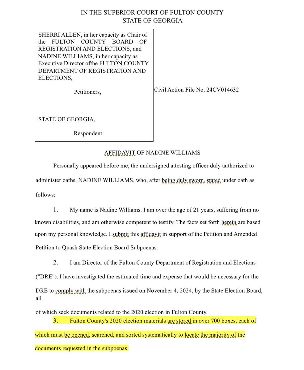 CORRUPTION: Days before the FBI’s raid of Fulton County’s election facility to seize 700+ boxes, the former head of the Atlanta FBI warned election officials about the raid and explained what they were looking for. As a result, only 656 boxes were found. What happened to the