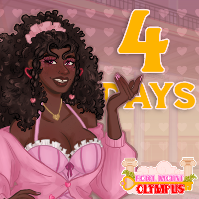 HMOlympus's tweet photo. We have just 4 days left until the release of #HotelMountOlympus Demo, here to welcome us is Aphrodite !✨ #VisualNovel #GameDev #Devlog #IndieGame #GreekMythology #HMO https://t.co/ZmuRfVjCTx