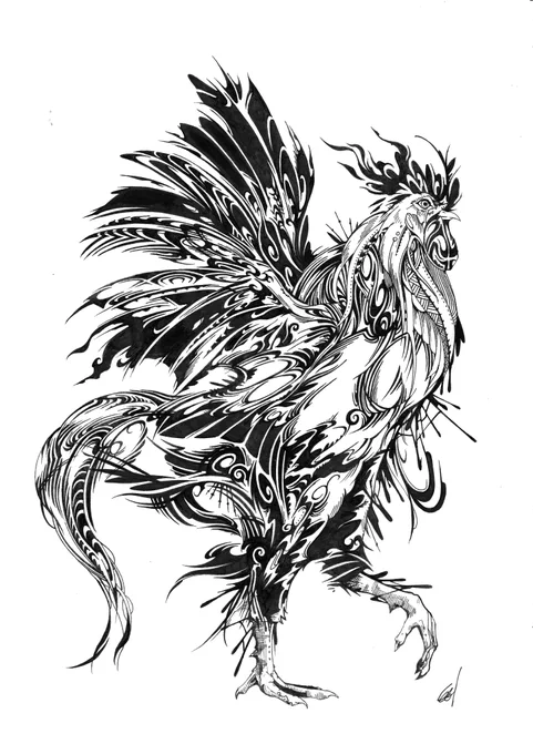 鳥の絵だよ。