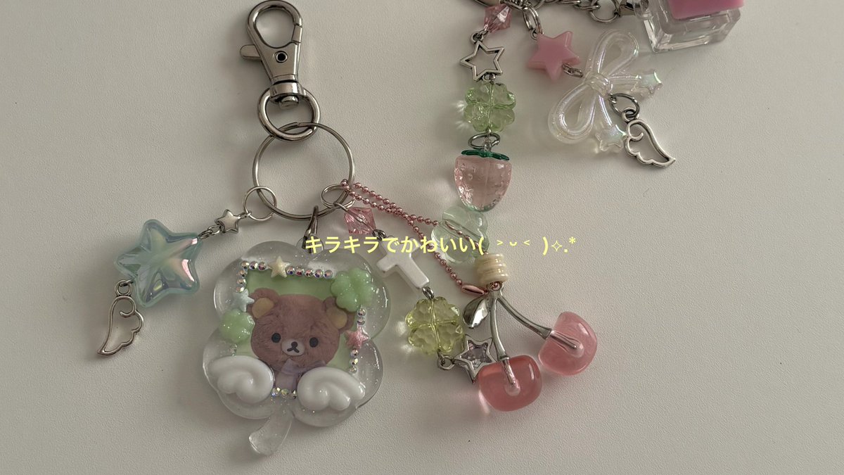 かわいいもの持ち歩くと気分上がる( ᴖ ̫ᴖ )⟡.*