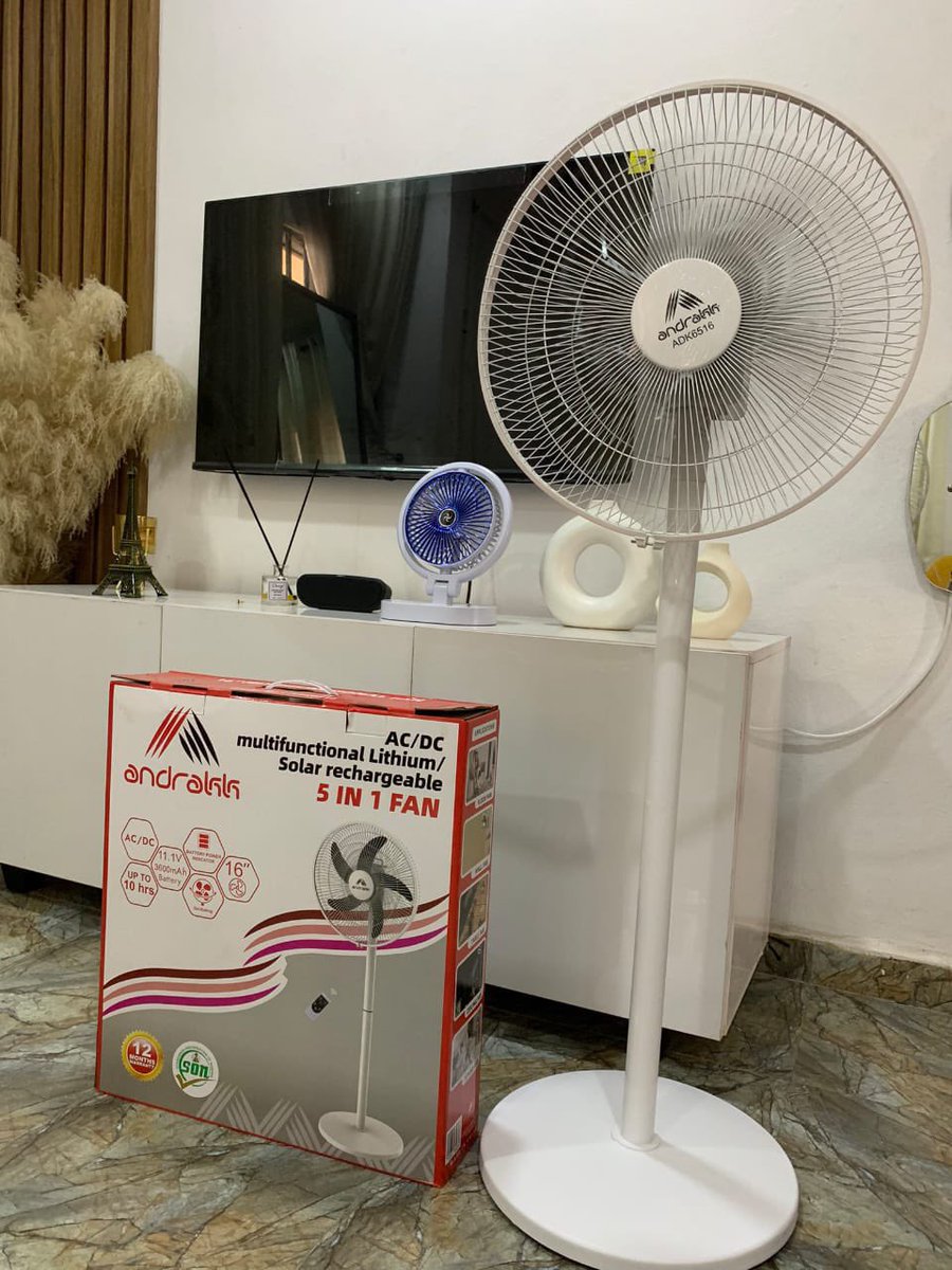 Techzone001's tweet image. Andrack rechargeable  solar fan

SOLID! I recommend 
8 working  hours on full charge

🏷88,000