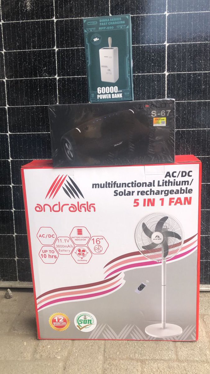 Techzone001's tweet image. Andrack rechargeable  solar fan

SOLID! I recommend 
8 working  hours on full charge

🏷88,000