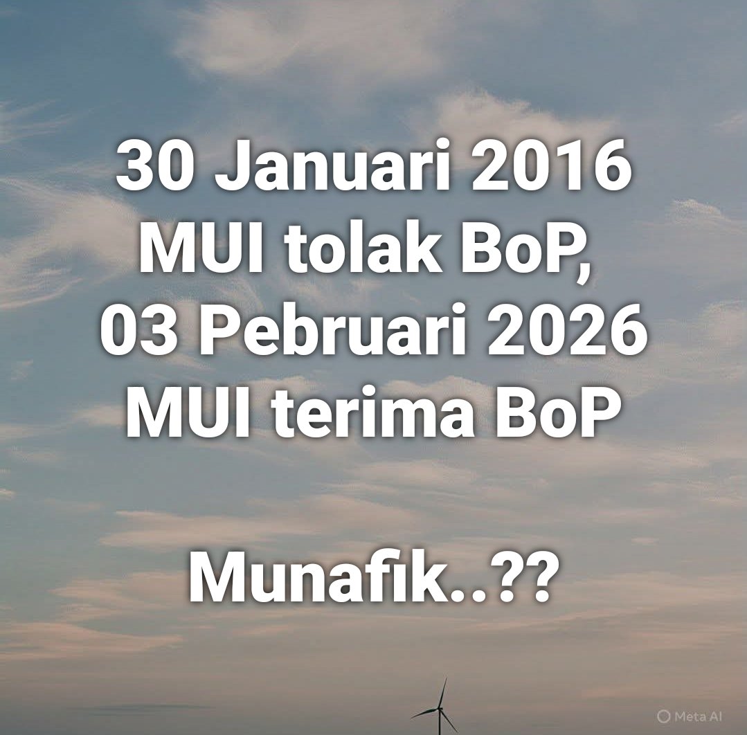 Ulama jika bersekutu dengan penguasa potensial menjadi kaum munafiqun...

Cc <a href="/DPR_RI/">DPR RI</a>