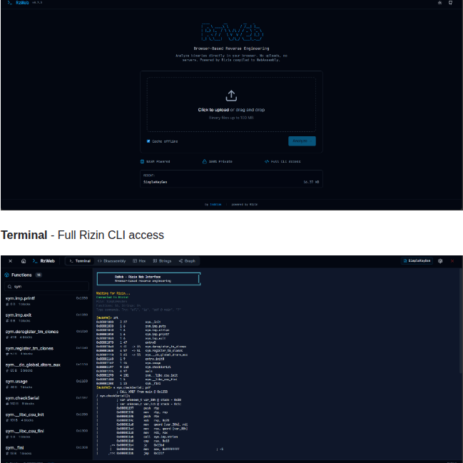tom_doerr's tweet photo. Reverse engineering platform in a browser via WebAssembly

https://t.co/MpB3O7mSFu https://t.co/g1CsdSkJdu