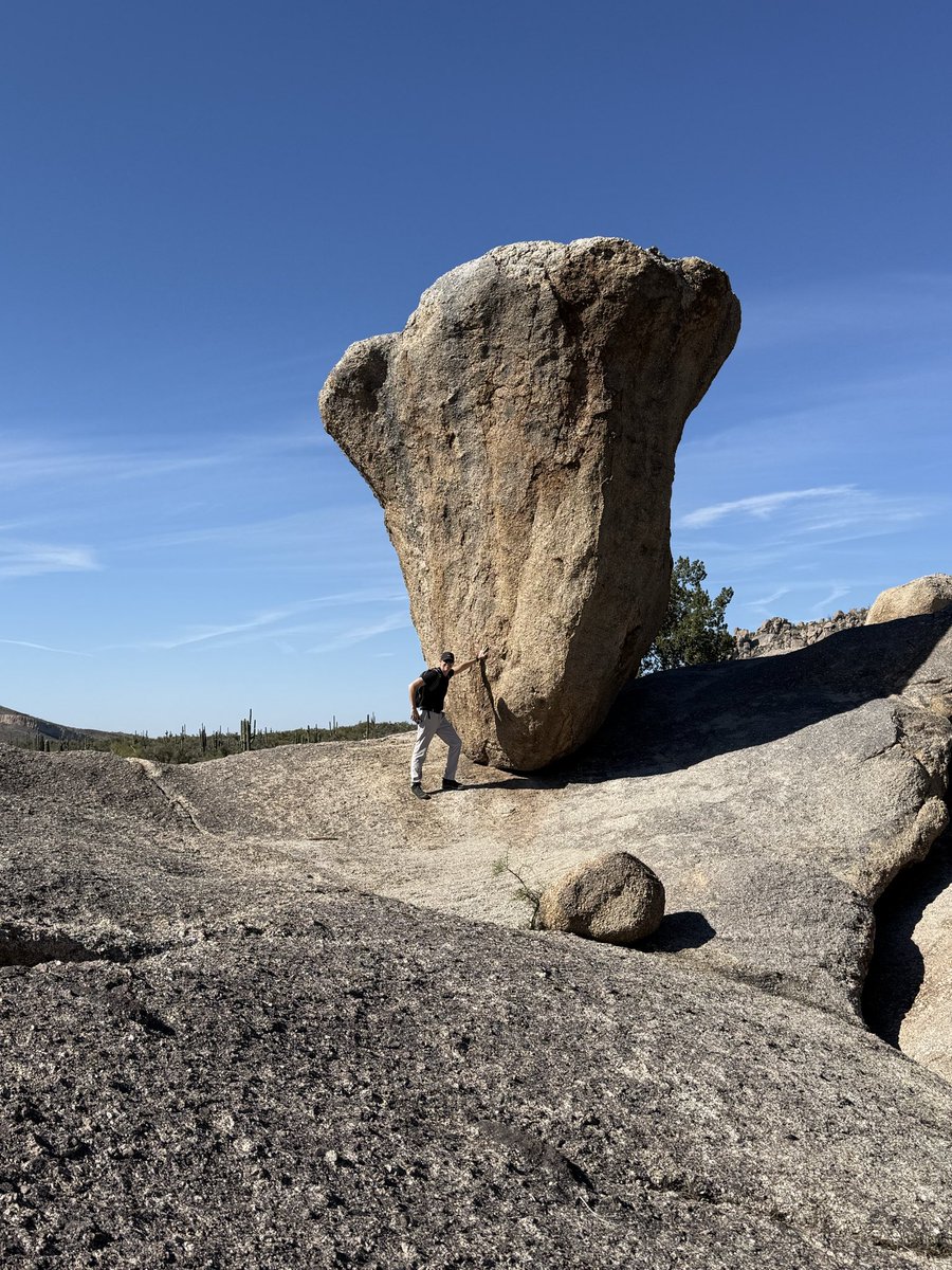 iamTomCannon's tweet photo. Did a hike this week just outside Scottsdale, about seven miles around Granite Mountain. Hard to believe the rock out there is over a billion years old and the cactus have been growing for more than a hundred years. https://t.co/BrSqZwtqfL