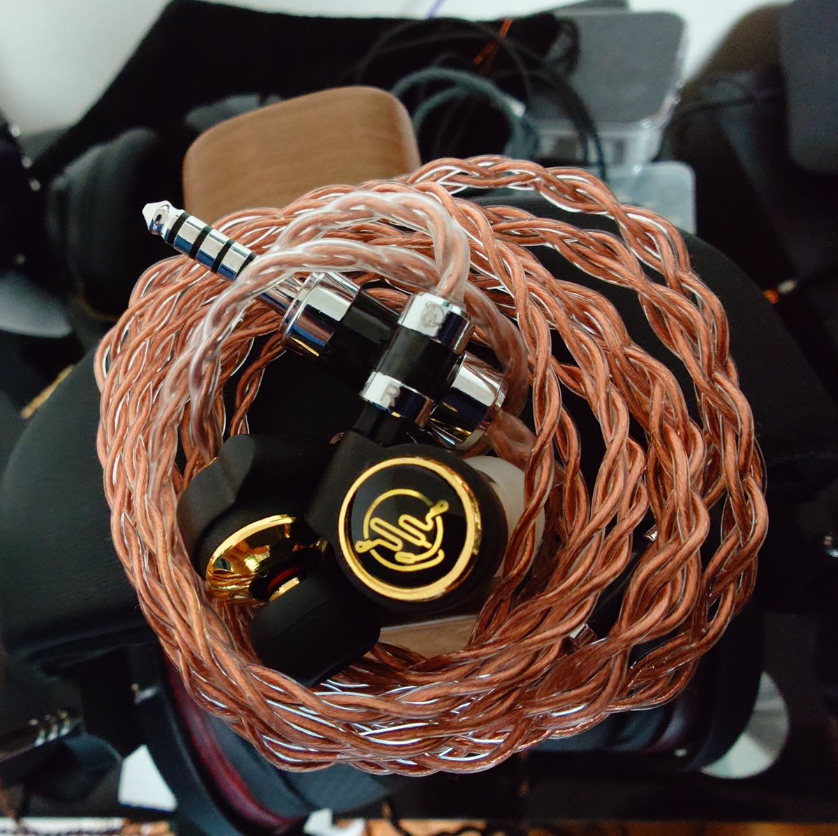 audiotarabagani's tweet image. 緩募）
Rhapsodio Eden Brass 
28.000円（送料込
箱無し、イヤホンと付属ケーブルのみ

私には装着感が無理でした。