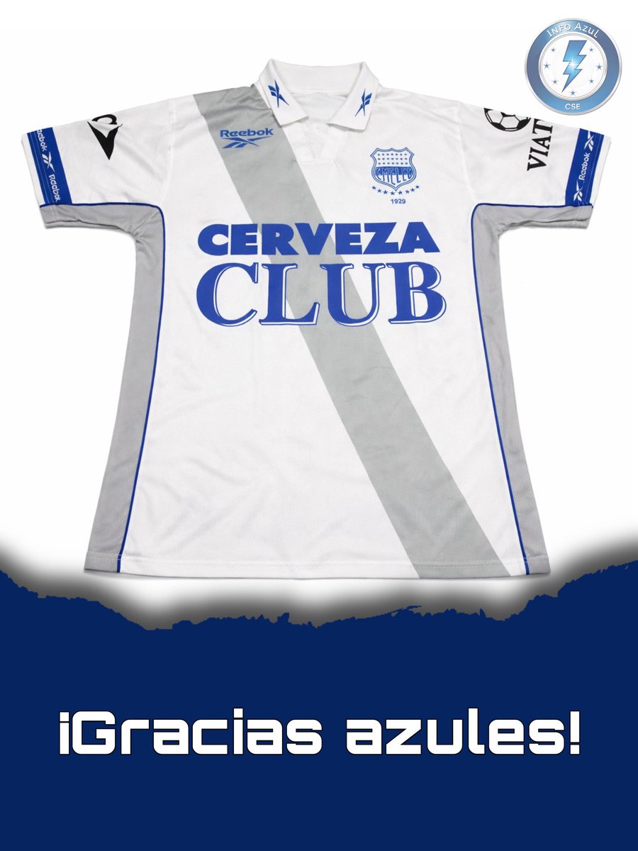 ⚡️GRACIAS AZULES⚡️Hemos llegado a los 1000 seguidores y queremos dar una sorpresa a uno de ustedes con una hermosa camiseta altera del Club Sport Emelec del año 1999
Pasos a seguir:
1. Seguir la cuenta de InfoAzul en X y TikTok
2. Repostear está publicación
3. Comentar que