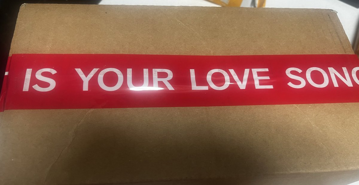 HYBE USING “WHAT IS YOUR LOVE SONG?“ RED TAPE FOR THEIR BTS LIGHTSTICK VER. 4 ORDERS/PACKAGES OMG OMG OMG

I AM LOVING THE BRANDING THEYRE DOING RN THIS IS SO COOL