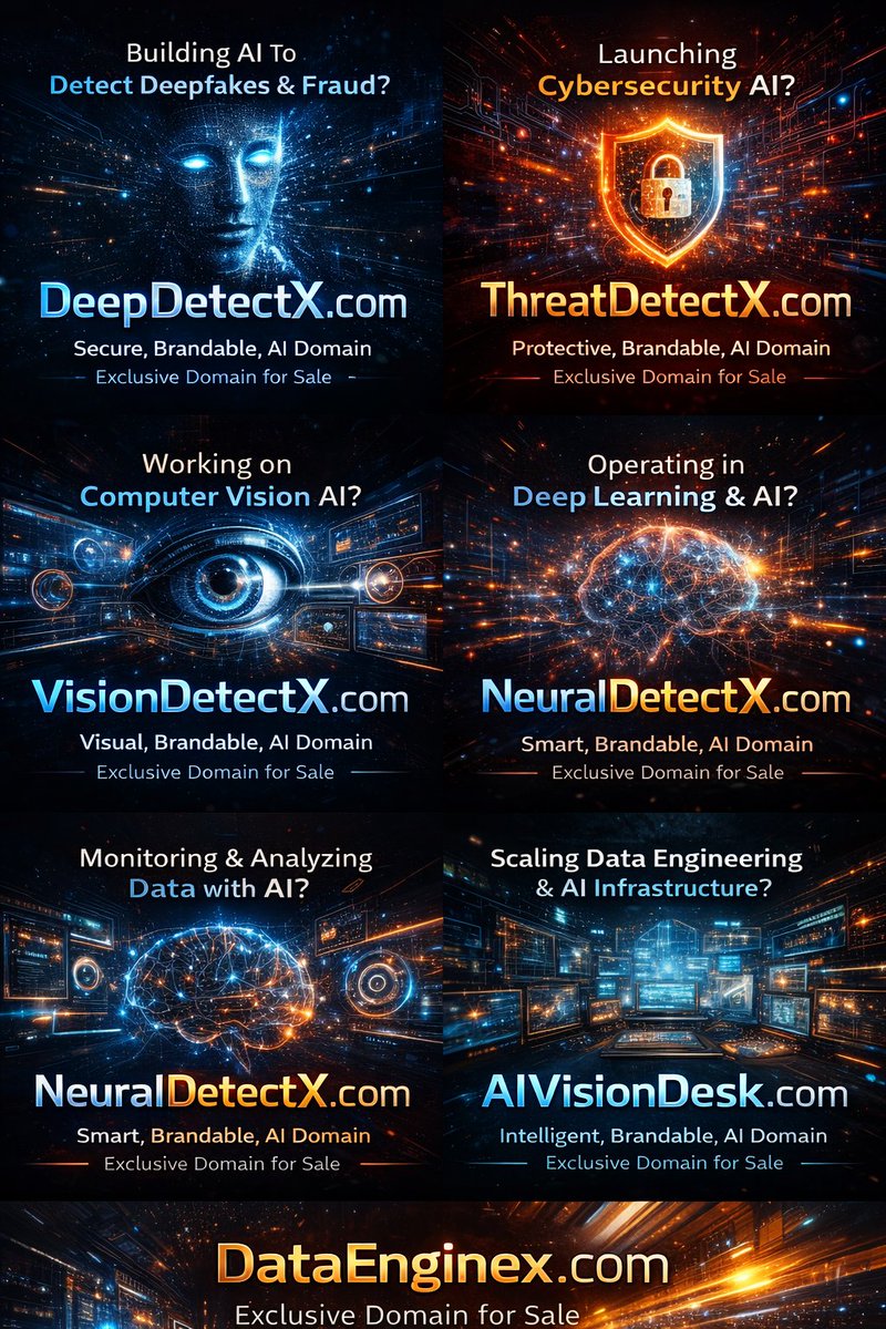 DomainHubX's tweet image. If you’re building AI, vision, security or data products —
your domain should sound as serious as your tech.
Most teams realize this too late.@elonmusk