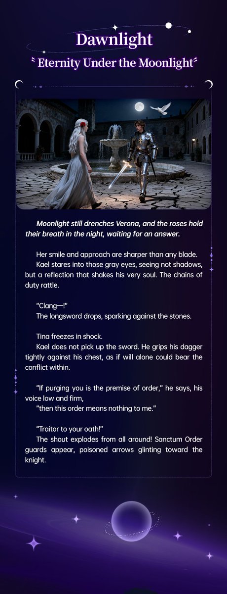 Coslight202601's tweet photo. 📖Dawnlight · Eternity Under the Moonlight | A Broken Oath
Coslight enters its 42th day.
When trust is tested, how do you respond? Share one or two words that capture your emotional state. https://t.co/mDSYlOahvs