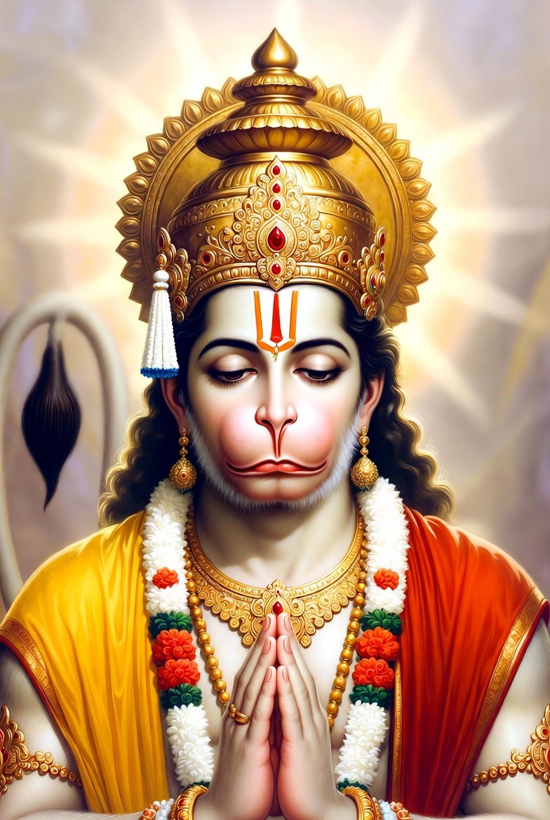 Jai shree Ram 🙏 
Jai bajrangbali hanuman...
the symbol of strength, wisdom, and devotion.May Hanuman's blessings be upon you.

#GodMorningTuesday 
AI generated image