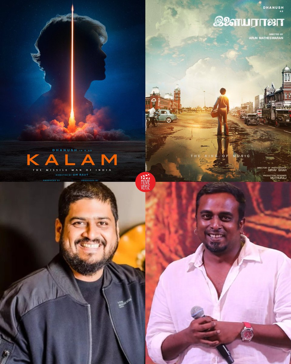 _MovieVerse's tweet image. #Ilaiyaraaja - Directed by #ArunMatheswaran, Shoot Starts from April 2027.

#Kalam - Directed by #OmRaut, Shoot Starts from 2028. 

#Dhanush | #D55 | #Kara