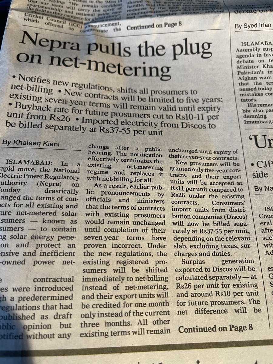 The govt has changed the existing contracts also. With the IPPS if they had to threaten and bully, in this case the decision has just been announced