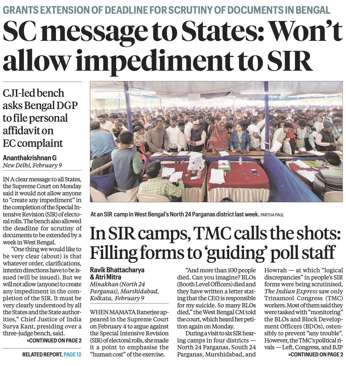 Has the Supreme Court ruled on the constitutional challenges to the SIR process and Election Commission's powers? If so, let there be a judgment. If not, then on what reasoning is the Chief Justice of India Surya Kant making this statement? 

Hundreds have died, millions