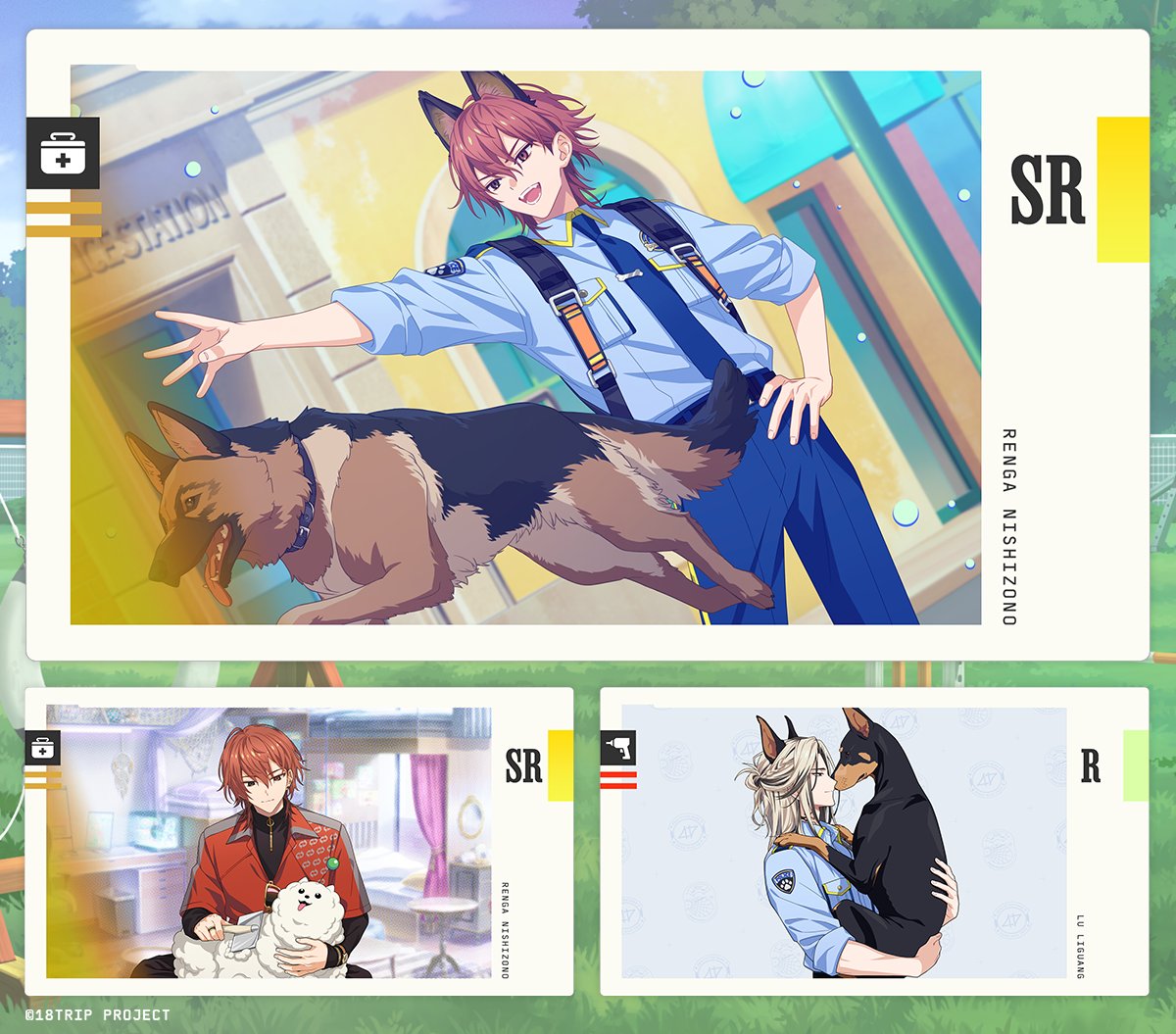 ✈️イベントポイント報酬イラスト公開✈️

2/12 メンテナンス終了後より、シーズンイベント『BOW WOW パトロール』を開催します✨

《SR》西園 練牙
《R》鹿 礼光

イベントの遊び方は、ゲーム内お知らせで公開中です。

#エイトリ