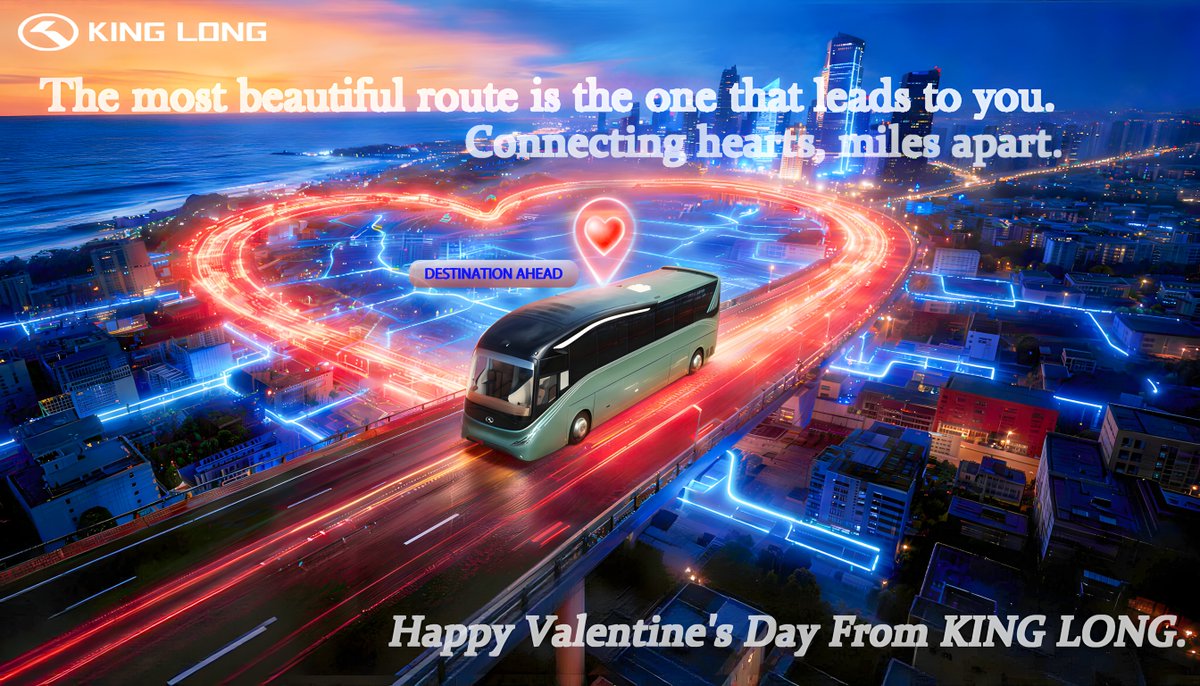 No matter the distance, love finds a way. 📍❤️Today, KING LONG carries more than just passengers, we carry the desire to reconnect. May every journey towards love be safe and sound.
#KINGLONG #ValentinesDay #ConnectingHearts #LoveJourney #TechTrends #KingLongTech #SmartMobility