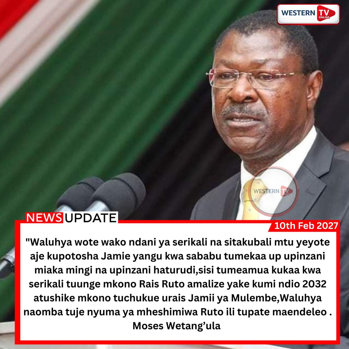 Wetang’ula thinks he has a Voice in Western Kenya... Maajabu