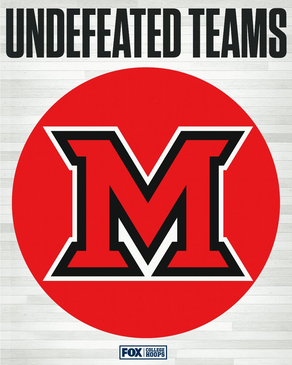 THE LAST UNDEFEATED TEAM ‼️<a href="/MiamiOH_BBall/">Miami Men’s Basketball</a>