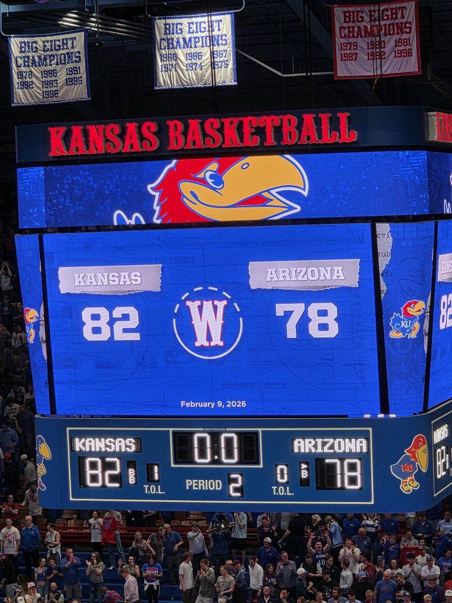 Down goes #1. #RockChalk