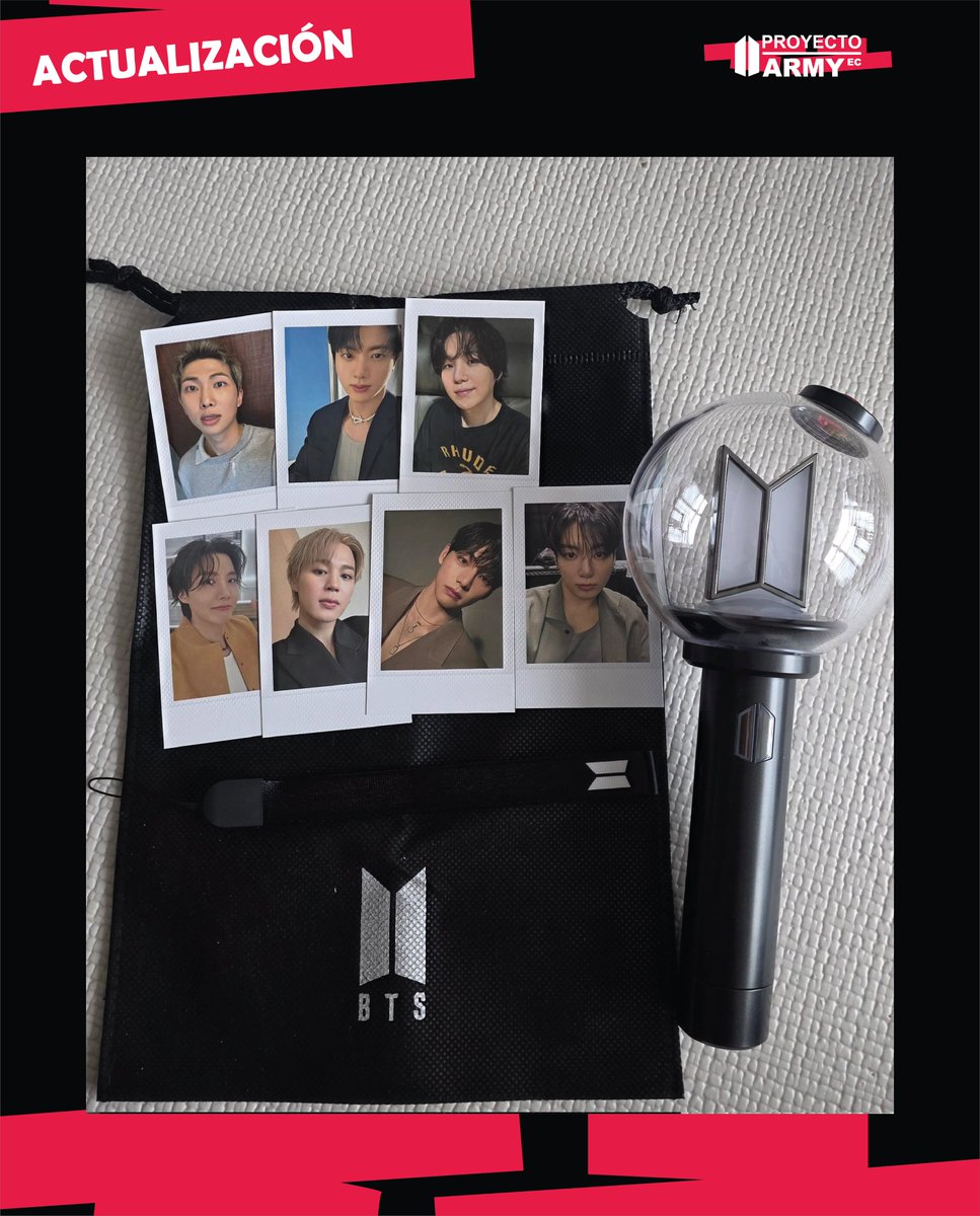 ProyectoArmy_ec's tweet photo. ARMY Bomb ver. 4, polaroids exclusivas y una pregunta que ya está en todas partes: What Is Your Love Song? 🎶💜

#BTS_WORLDTOUR_ARIRANG https://t.co/SZFNgcs32B
