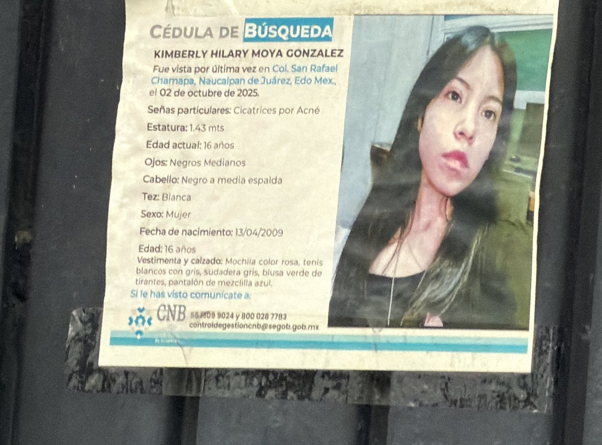 ‼️BUSCAN OFRECER RECOMPENSA PARA LOCALIZAR A KIMBERLY HILARY MOYA‼️

🚨Jaqueline González, madre de Kimberly informó que busca que la <a href="/FiscaliaEdomex/">Fiscalía Edoméx</a> emita una ficha de recompensa para quien proporcione datos certeros y fidedignos que ayuden a dar con el paradero de la estudiante