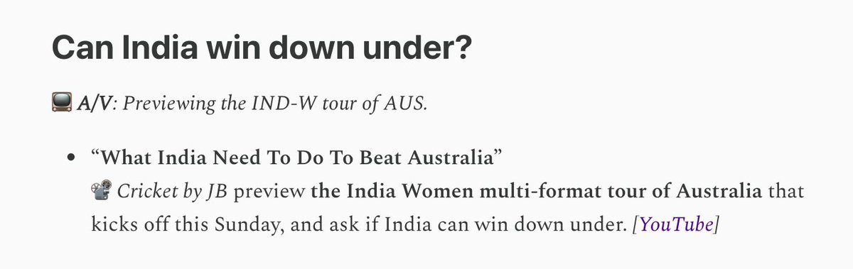 BEST #CRICKET PODS &amp; VIDEOS:

<a href="/cricketByJB/">Cricket by JB</a> on IND-AUS.

All stories at bestofcricket.substack.com/p/roundup-why-…