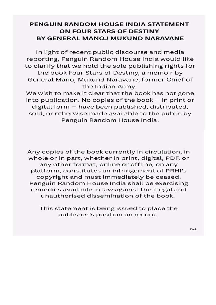 Rs2Sri's tweet photo. @BesuraTaansane @PenguinIndia @penguinrandom #PenguinIndia #PenguinRandom
Let me help you in getting your 2-page disclaimer into 1 page so that it is easier for people to read your denial. Here it is: https://t.co/p1ehEEAkby