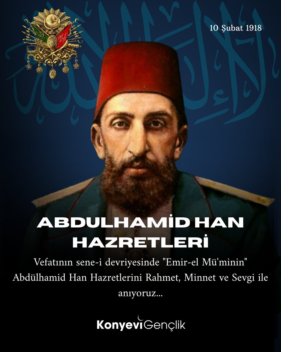 ULU HAKAN ABDÜLHAMİD HAN

Osmanlı İmparatorluğu’nun en zor döneminde, 33 yıl boyunca siyasi dehası ve sarsılmaz iradesiyle devleti ayakta tutan, "Tek karış toprak verilmesin" diyerek Kudüs davasını canı pahasına savunan Sultan II. Abdülhamid Han’ı vefatının yıl dönümünde rahmet,