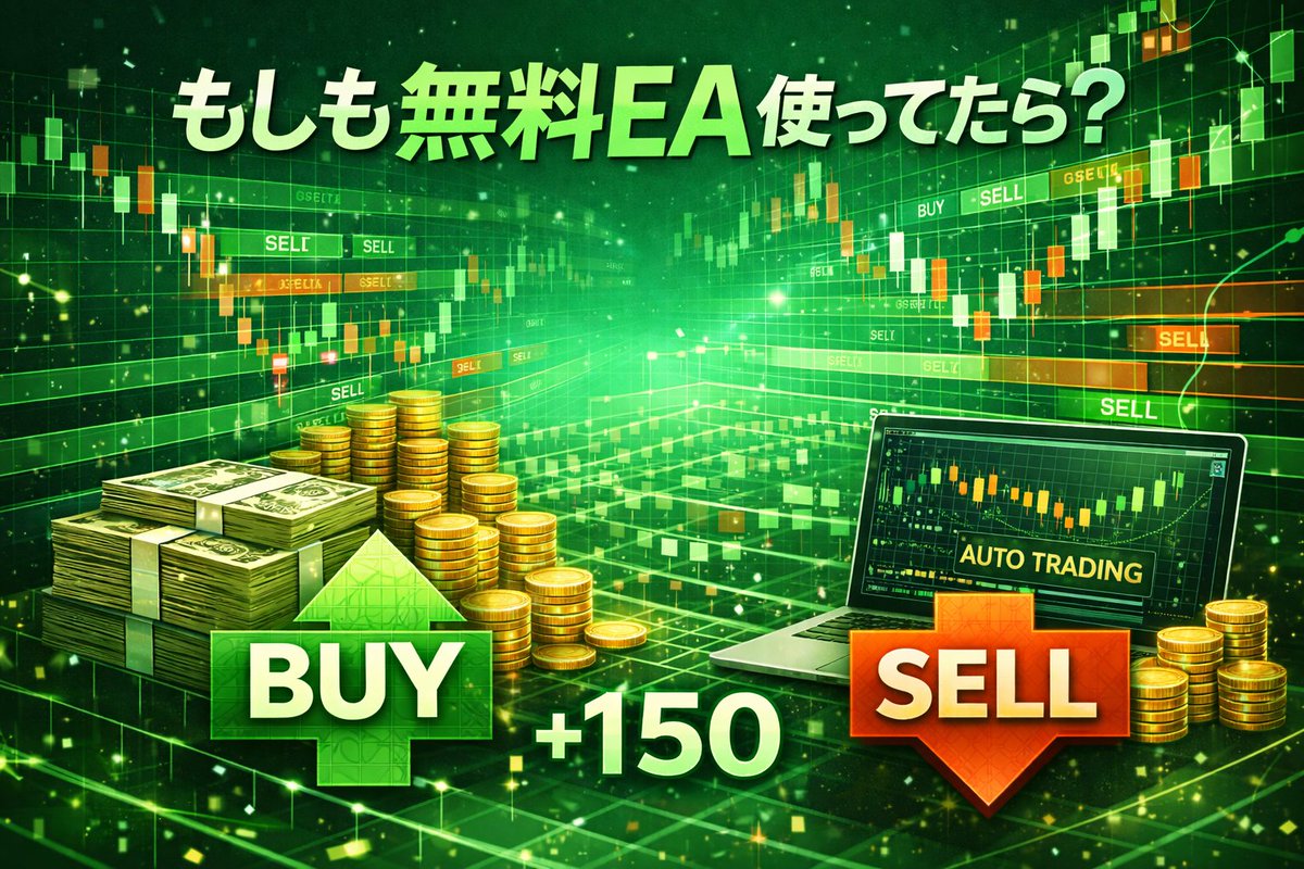 📢もしも、無料配布EAを最初から使っていたら？

絶賛開催中のJPYCエアドロップキャンペーンですが、
皆さんはもう条件を達成しましたか？

今回のキャンペーンはリアル口座での取引ですので、エントリーに慎重になっている方もいるのではないでしょうか😅