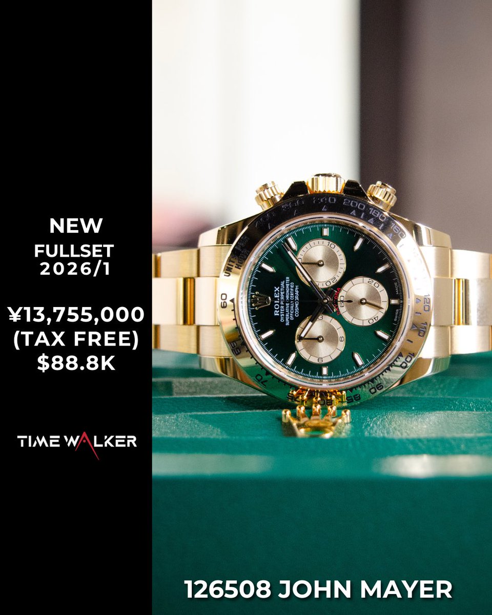 TimeWalkerJP's tweet photo. https://t.co/SiSwUFgNU2
#ロレックス #デイトナ #daytona #高級腕時計 #luxurywatches #rolex #rolexdaytona #126508 #luxurywatchlife #yellowgold #watchlover #grailed #timepiece #watchfam #watchgram #luxurylifestyle #johnmayer #green #golden https://t.co/BjXu5UvXVt