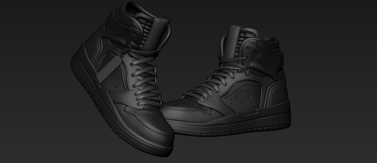 Shoe highpoly done, solid 30 hours of work