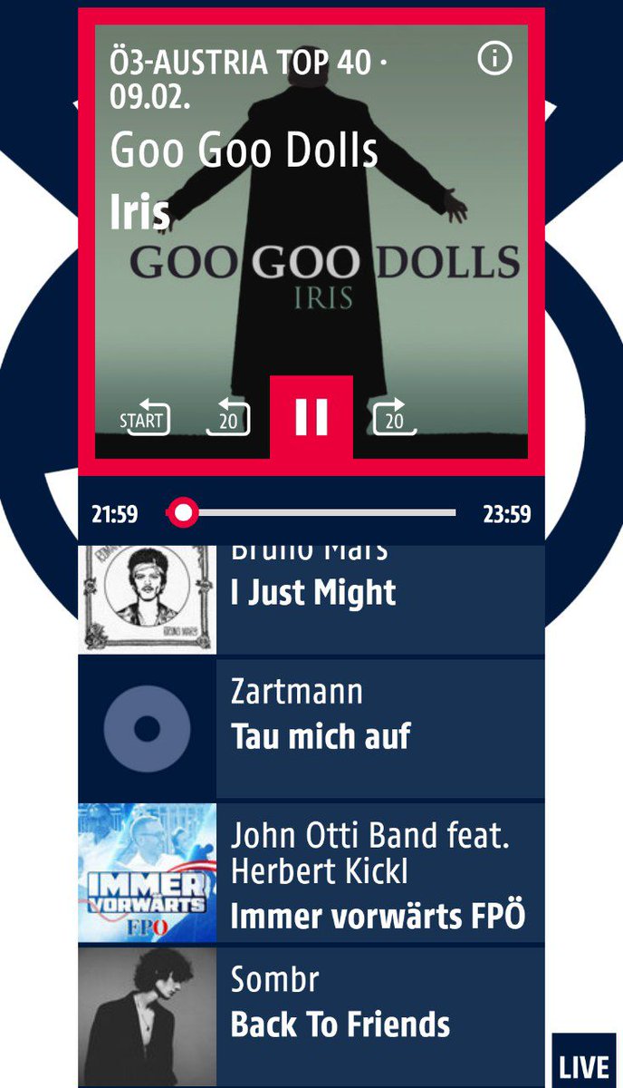 Der Radiosender #Ö3 präsentiert Peter #Filzmaier auf Platz 20, der #Top40 #Hits obwohl er keine einzige Strophe singt und nirgendwo als "Künstler" aufscheint!
Leute, Ihr habt euch grad selbst die #ORF #Zwangsgebühren abgeschafft!
#immervorwärtsFPÖ 
#JohnOtti
<a href="/ORF/">ORF</a>