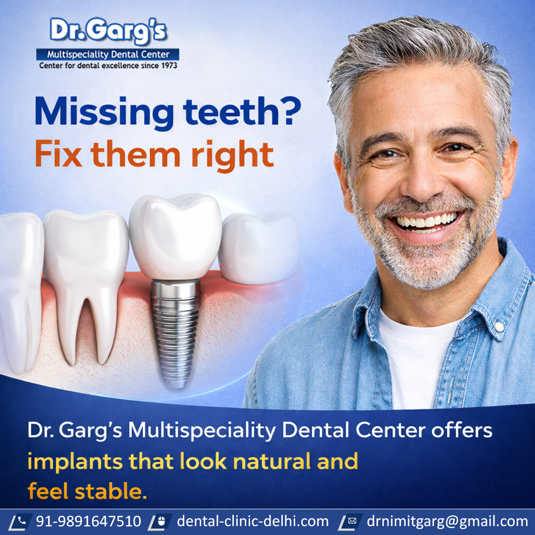 Missing teeth? Fix them right. 😁
Restore your confident smile with advanced dental implants that look natural, feel stable, and last long.
Trusted dental excellence since 1973.

📞 Book your consultation today and smile with confidence again!

#DentalImplants #MissingTeeth