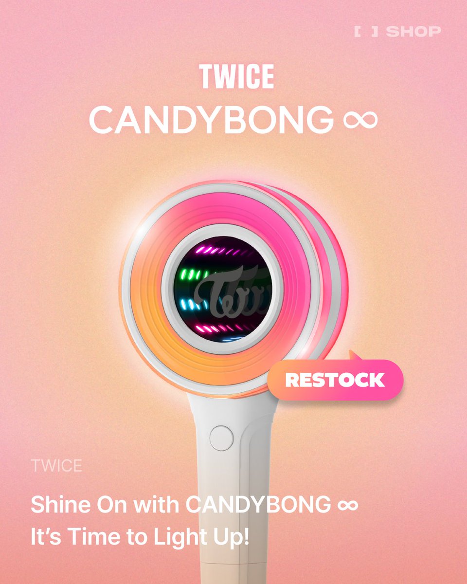 TWICE CANDYBONG ∞
ONLINE SALES OPEN🍭

📅26.02.10 TUE 2PM ~ (KST)
🔗bit.ly/4ryMTWB

* 한정 수량으로 조기 품절될 수 있습니다.
* 주문 건당 최대 3개까지 구매 가능합니다.

#TWICE #트와이스
#FANS_SHOP #팬즈샵