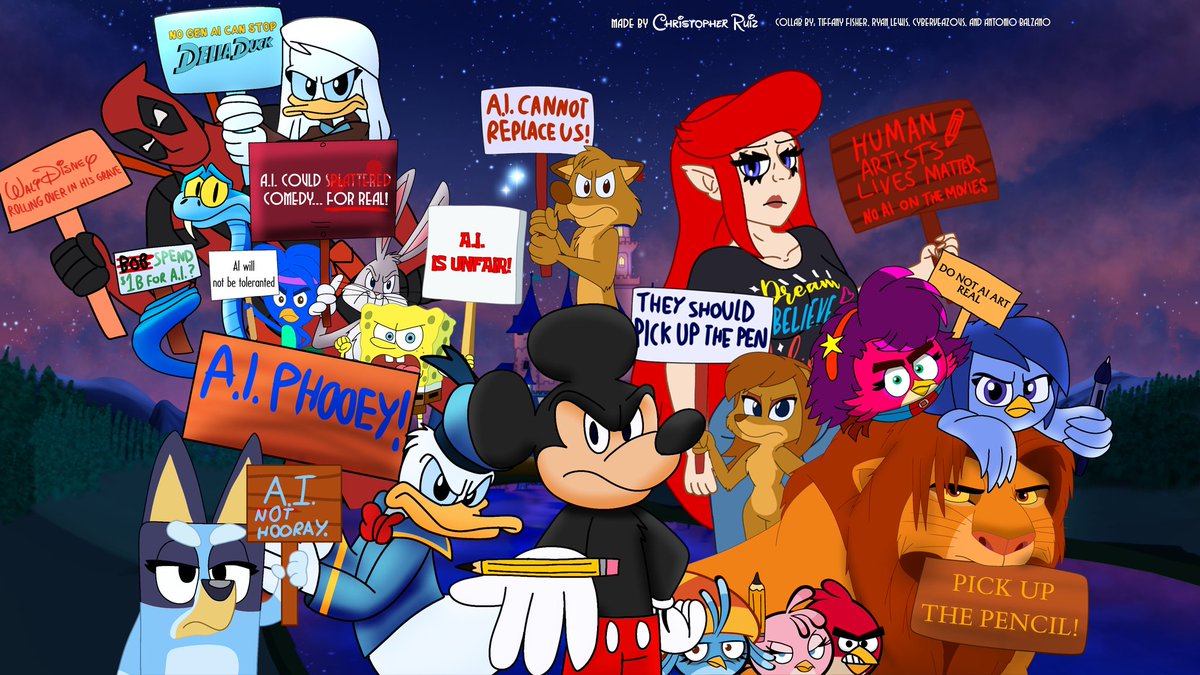 Dana Walden should pick up the pencil in the first place

Collab by <a href="/AntonioBalzan12/">Antonio Balzano</a>, <a href="/TiffanyArtist56/">TIFFANY FISHER ARTIST</a>, Ryan Lewis, and <a href="/VeazousArtist49/">CyberVeazous Victor Artist</a> #NoAIArt #ChristopherRuiz #Crossover #Disney #Marvel #spongebob #bugsbunny