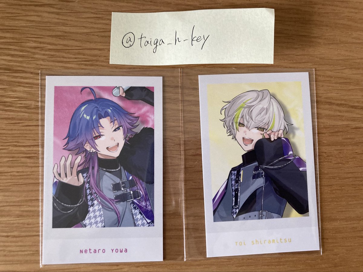 taiga_h_key's tweet photo. @nekokaitainida 初めまして。検索より失礼致します。
当方、チェキ風カードの糖衣、子夕ろを1枚ずつ所持しております。可不可、練牙と2:2で交換していただくことは可能でしょうか。池袋での手渡し希望です。ご検討のほど、よろしくお願いします。🐈 https://t.co/DoNn85B0ov
