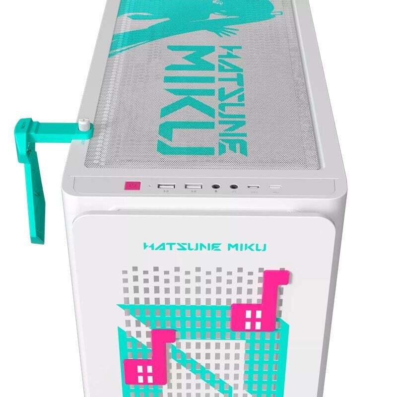 初音ミクコラボPCケース！ ヘッドセットをかけられるネクタイ型フック