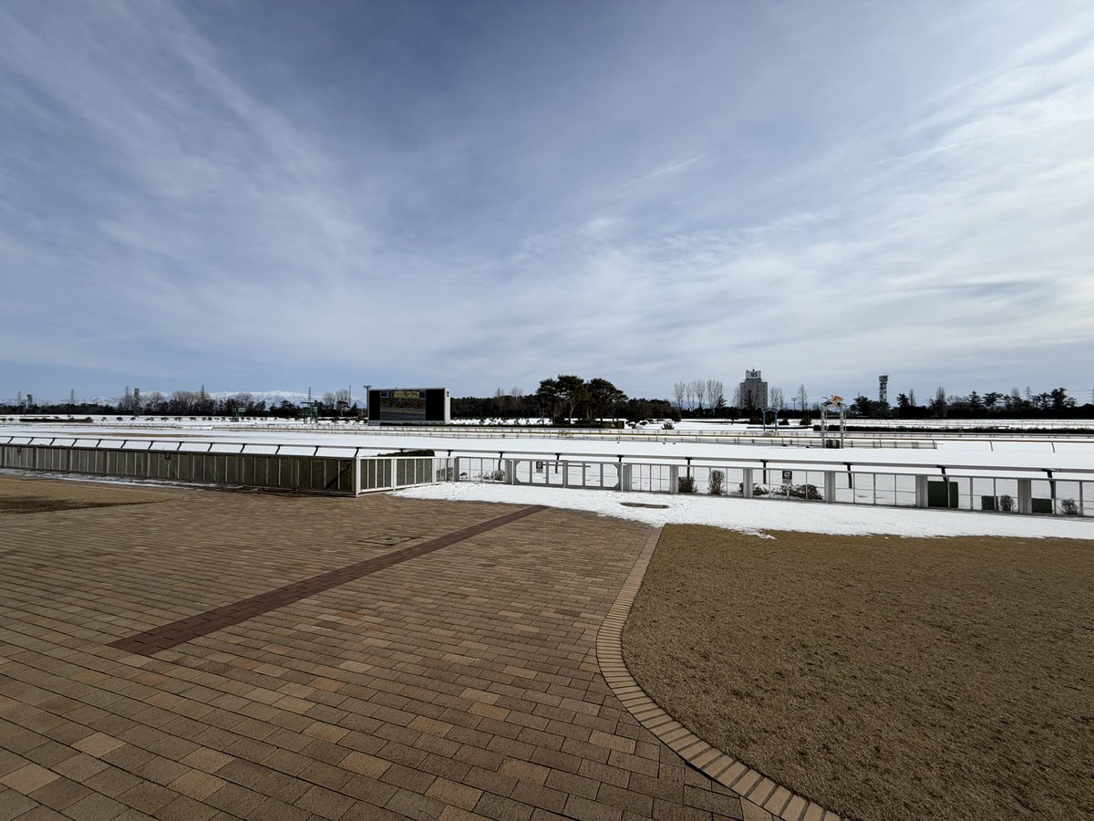 TKMon7's tweet photo. まさかの火曜開催ということで急遽競馬場へ
冬の新潟にしては珍しく天気良くてすごく気分良き👍 https://t.co/NttjJwuMqU