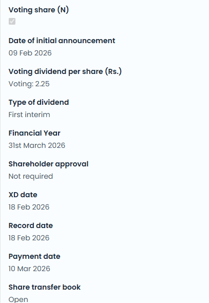 L B Finance PLC

CASH DIVIDEND