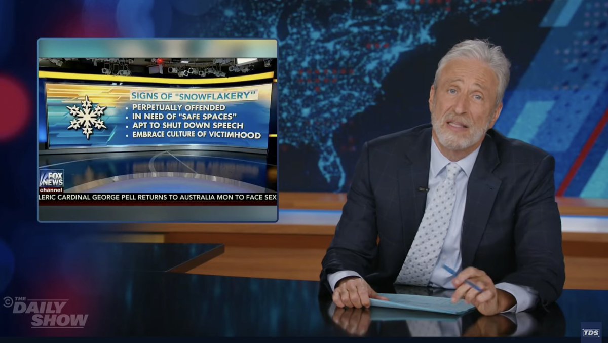 Jon Stewart responded to MAGA's criticism of Bad Bunny's halftime performance during his monologue on The Daily Show.

"When did the right become such fucking pussies? Remember 2017? Remember what you hated about liberals? Perpetually offended, safe spaces, censoring free speech,