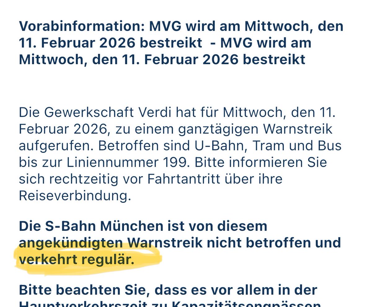 Regulär heißt „mit Verspätung“