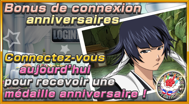 bleachbrs_fr's tweet photo. Joyeux anniversaire Soi Fon ! Connectez-vous aujourd'hui pour recevoir une médaille anniversaire !
https://t.co/RheFNWrmbP
#BraveSouls https://t.co/HAQtGIYr3t