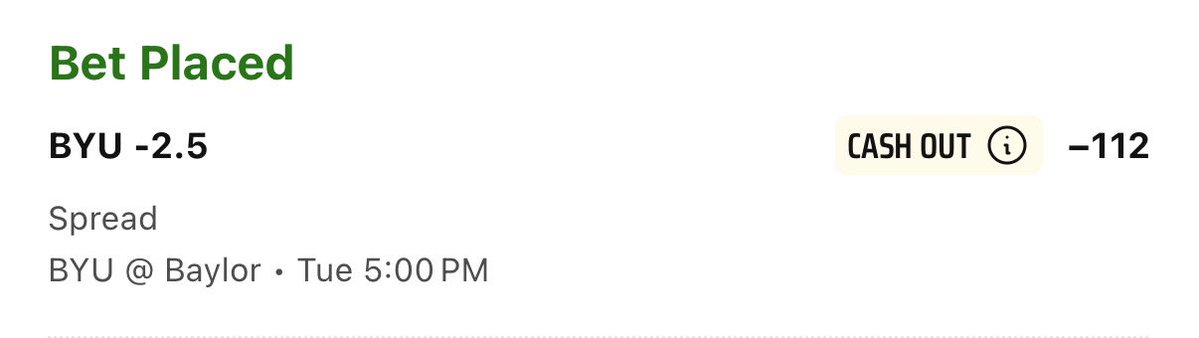 DreamsBets's tweet image. $100 to $10,000 Challenge 🚨

Step 2 : BYU -2.5 -112 

$100 &amp;gt; $187 ✅
$187 &amp;gt; 354

❤️ If Riding